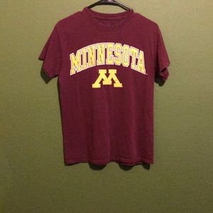 Size S maroon Minnesota shirt